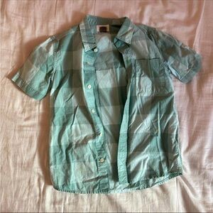 Abercrombie & Fitch Kids Teal Plaid Button-Down Shirt